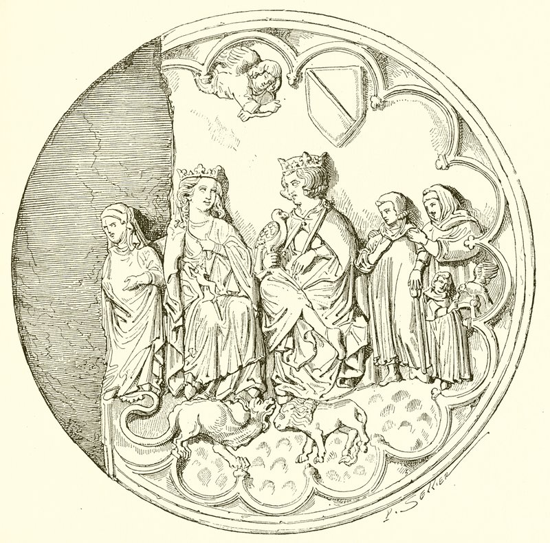 Saint Louis och Blanche av Kastilien av French School