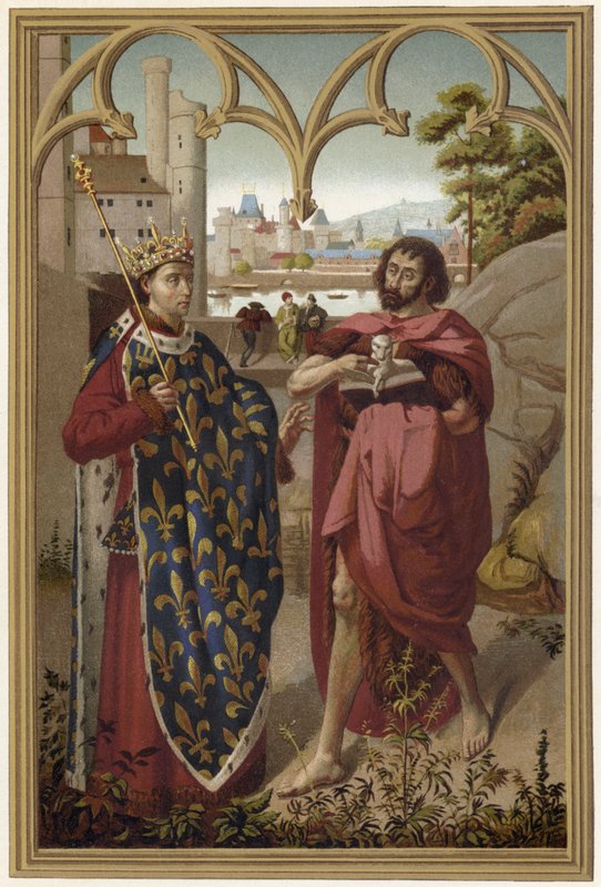 Saint Louis och Saint John the Baptist av French School