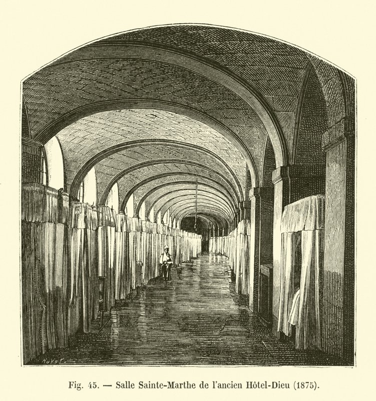 Sainte-Marthe-rummet i det tidigare Hotel-Dieu, 1875 av French School