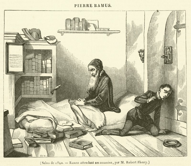 Salongen 1840, Ramus i väntan på sina mördare (gravyr) av French School