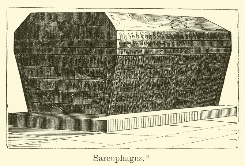 Sarkofag (gravyr) av French School