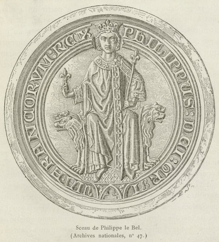 Sigill av Philip the Fair (gravyr) av French School