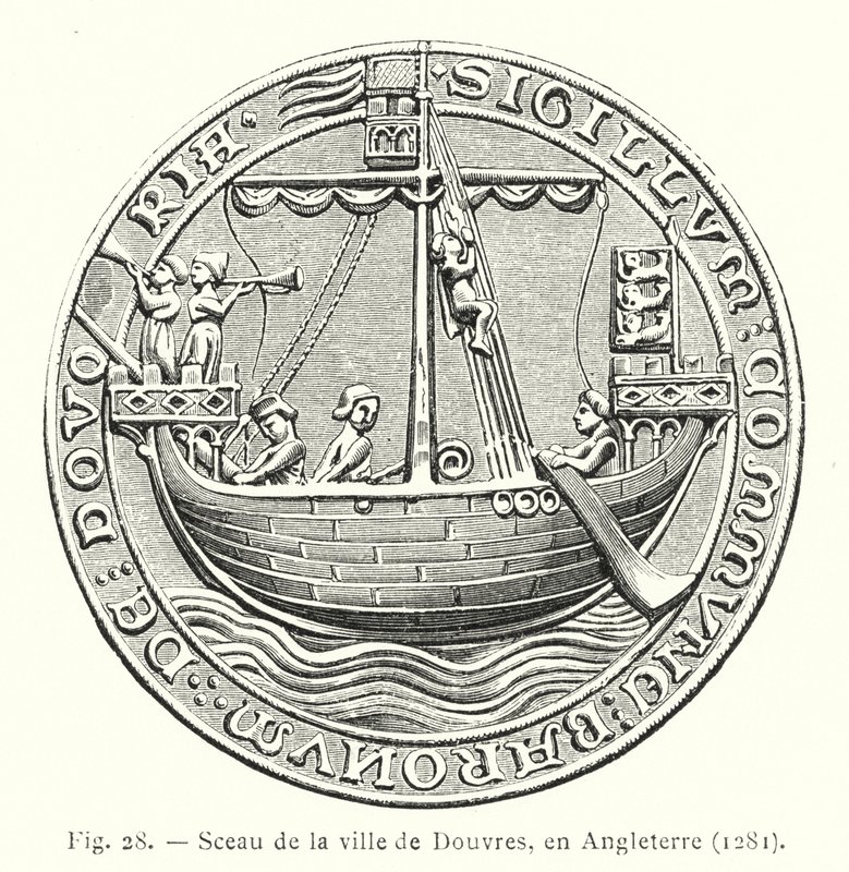 Sigill av staden Dover, England av French School