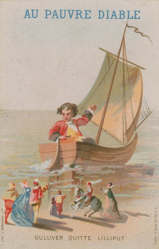 Scen från Gullivers Travels av French School
