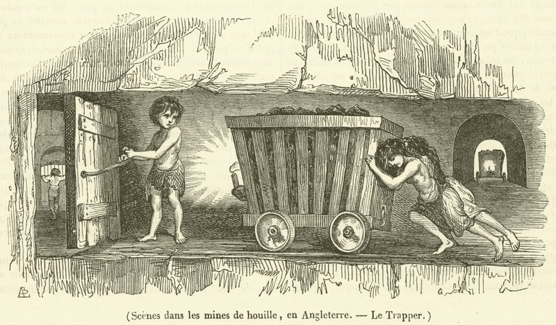 Scener i kolgruvorna, England, The Trapper av French School