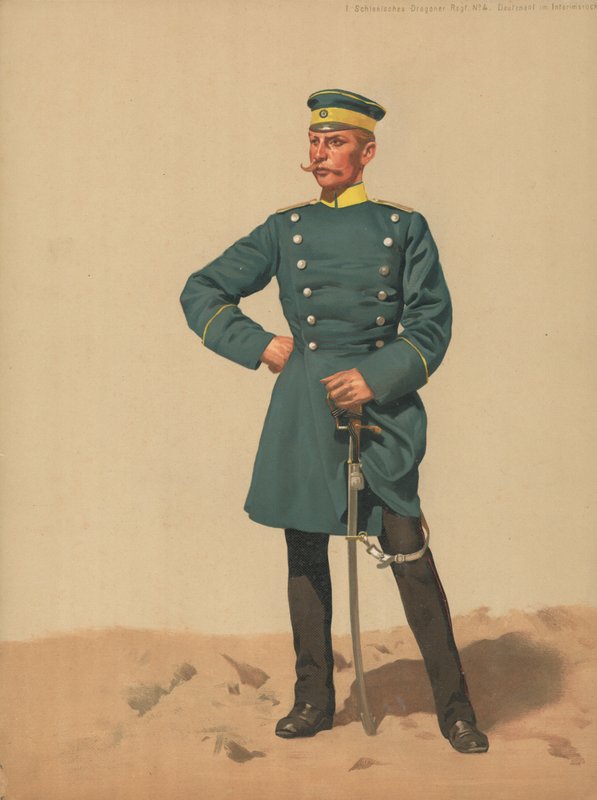 Silesian Dragons Regt No 4, Löjtnant i interimsrock av French School