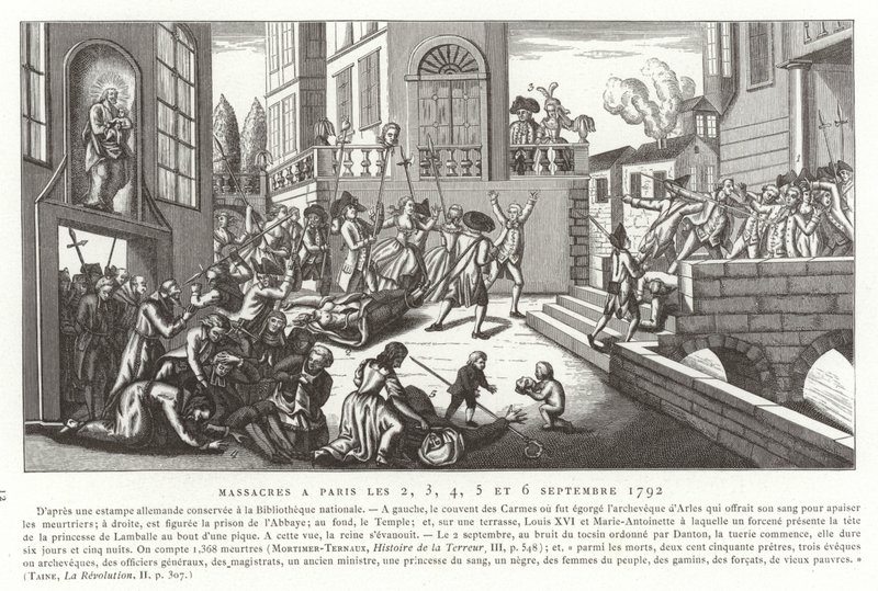 Septembermassaker, Paris, franska revolutionen, 1792 av French School