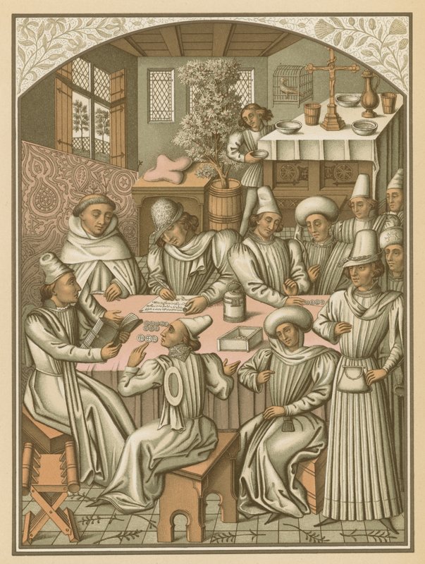 Avräkning av räkenskaper av brödraskapet av Charite-Dieu och Notre-Dame av återhämtningen av Rouen, 1466 av French School