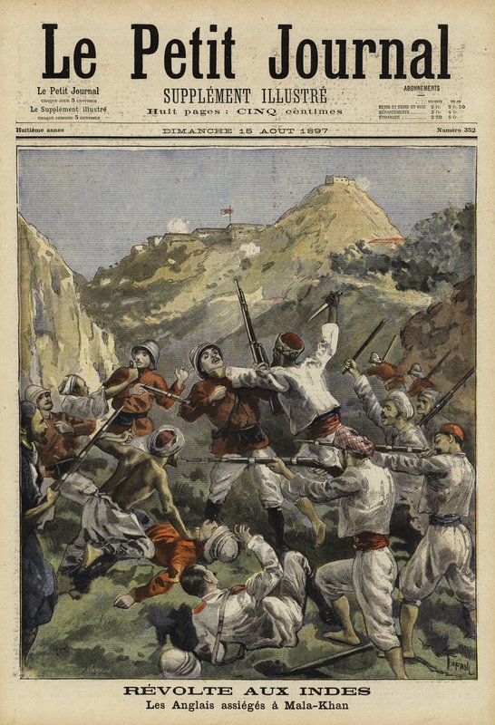 Belägring av Malakand, Indien, 1897 av French School