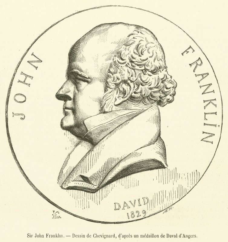 Sir John Franklin (gravyr) av French School