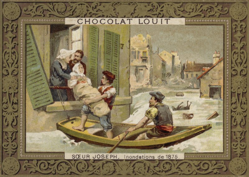 Syster Joseph hjälper till att rädda människor i översvämningarna 1875 av French School