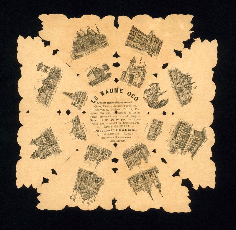 Souvenir från världsutställningen 1889, Paris, Frankrike (litho) av French School