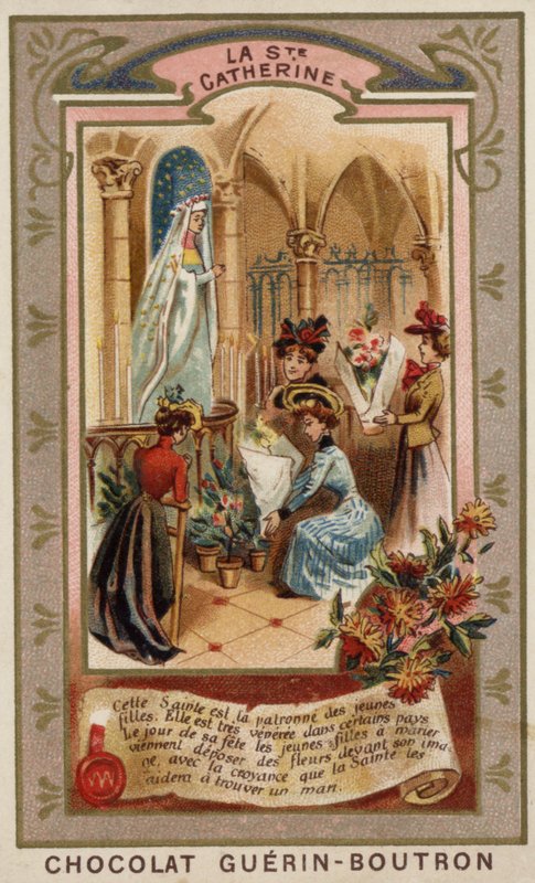St Catherines dag (chromolitho) av French School