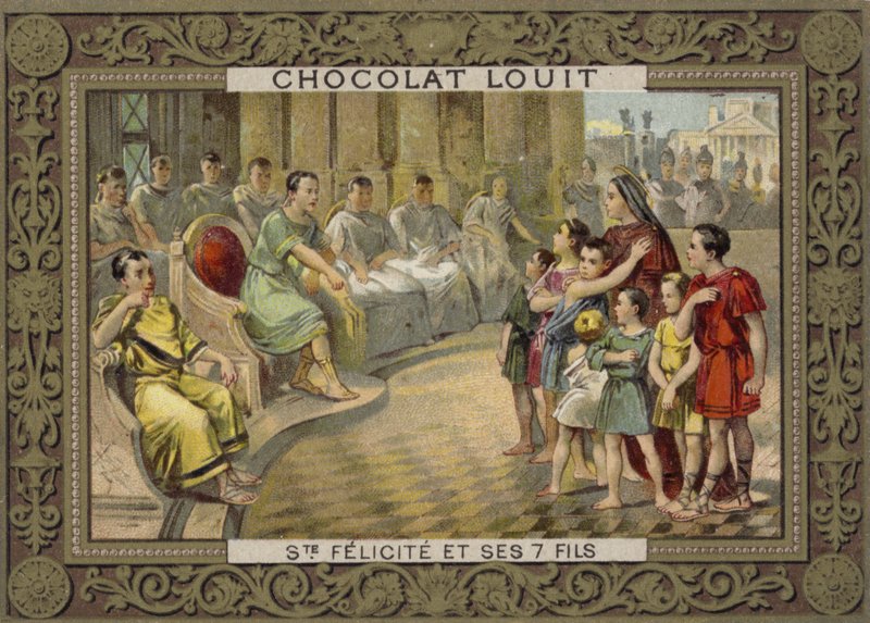 St Felicitas av Rom och hennes sju söner av French School
