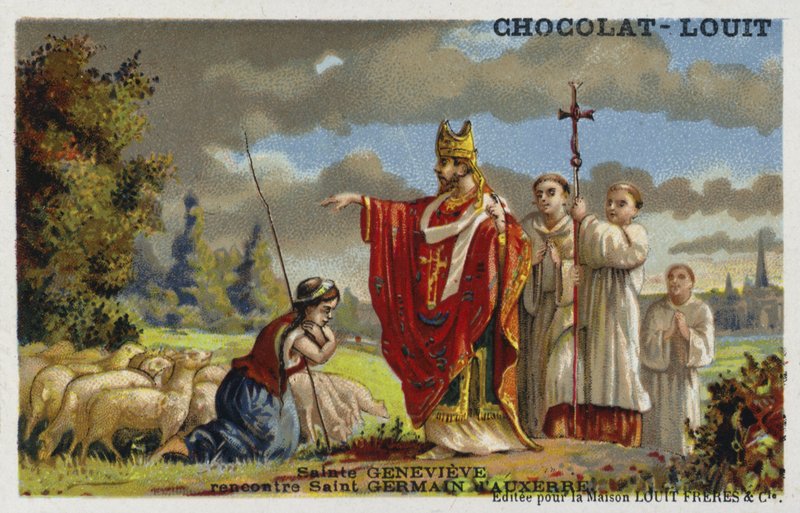 St Genevieve möter St Germanus av Auxerre, 429 av French School