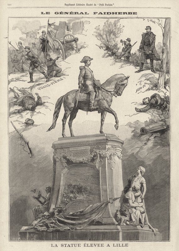 Staty av den franske generalen och kolonialguvernören Louis Faidherbe restes i Lille av French School