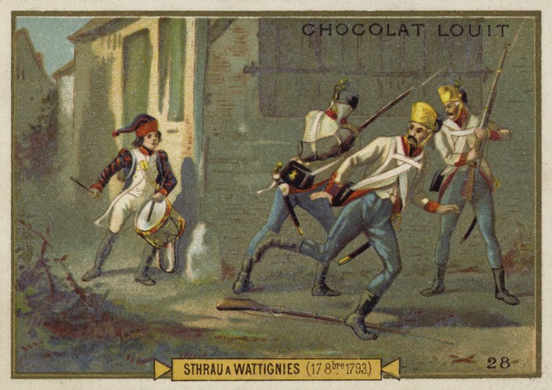 Sthau vid slaget vid Wattignies, franska revolutionskrigen, 17 oktober 1793 av French School