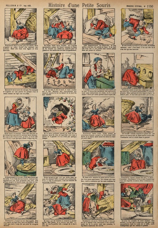 Story of a Little Mouse (färgad gravyr) av French School