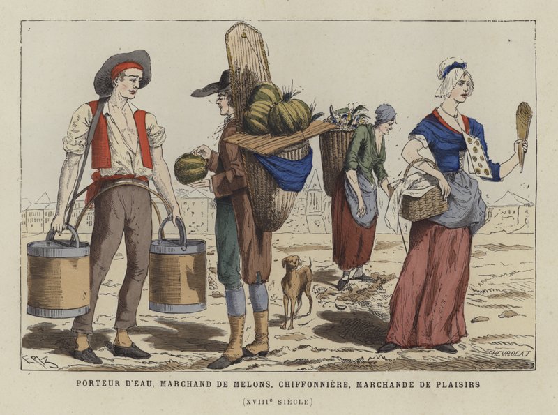 Gatuhandlare, 1700-talet av French School
