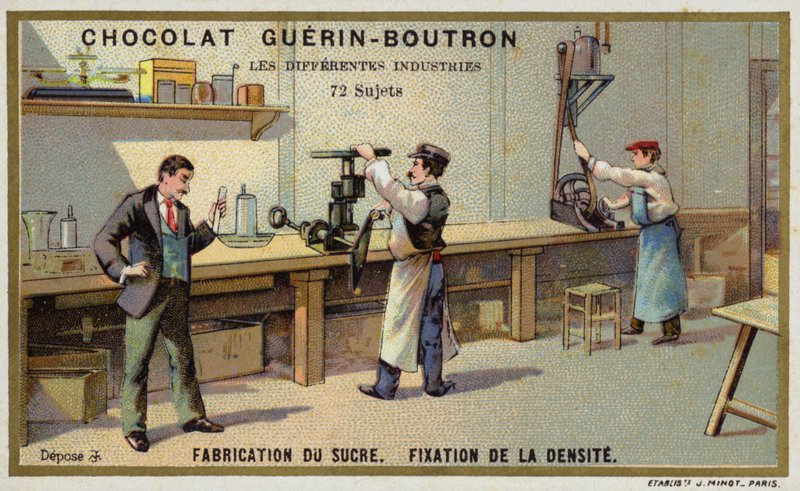 Sockertillverkning. Fixering av densiteten (chromolitho) av French School