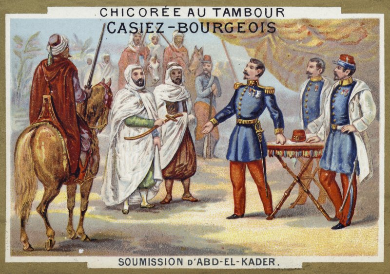 Abdelkaders överlämnande till fransmännen, Algeriet, 1847 av French School