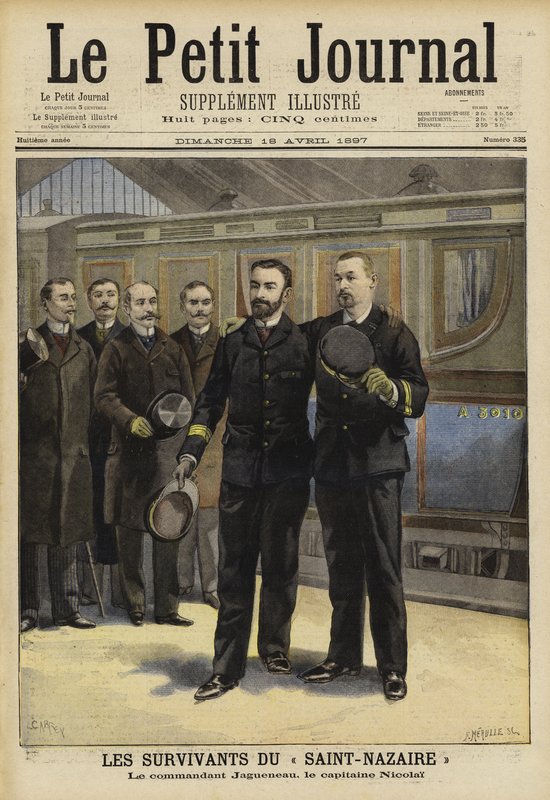 Överlevande från förlisningen av Ville de Saint Nazaire, 1897 av French School