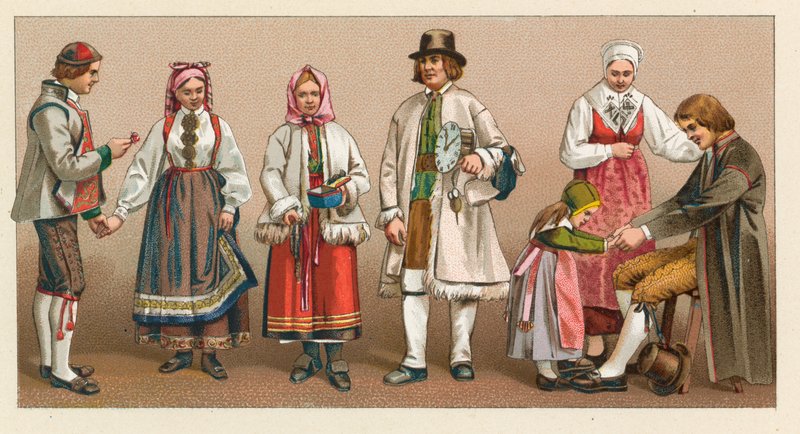 Sverige och Norge Kostym av French School