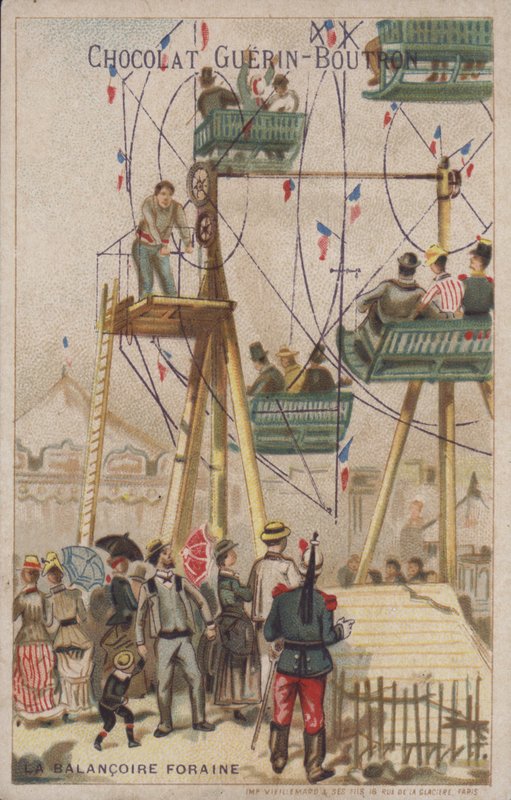 Gungtur på ett tivoli (chromolitho) av French School
