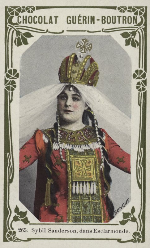 Sybil Sanderson, dans Esclarmonde (färgad bild) av French School