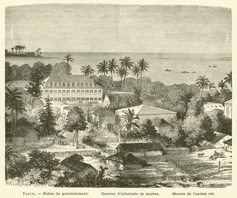 Tahiti (gravyr) av French School