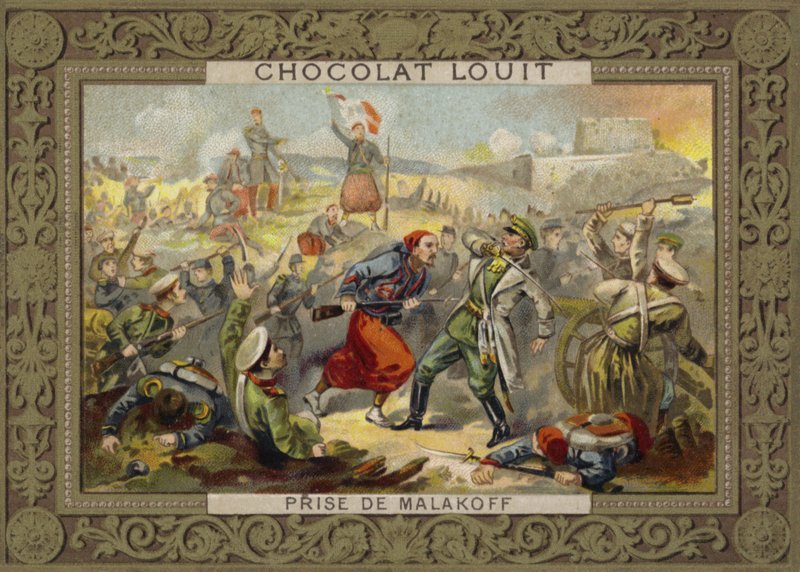 Intagande av Malakoff-redoubten, belägringen av Sevastopol, Krimkriget, 7 september 1855 av French School