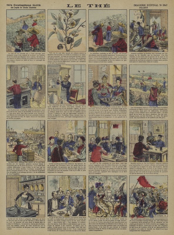Te (färg litho) av French School