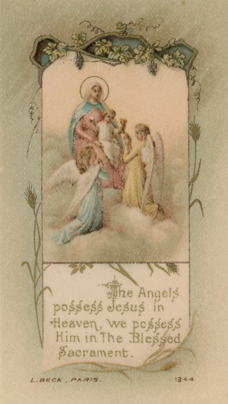 Änglarna äger Jesus i himlen, vi äger honom i det välsignade sakramentet av French School