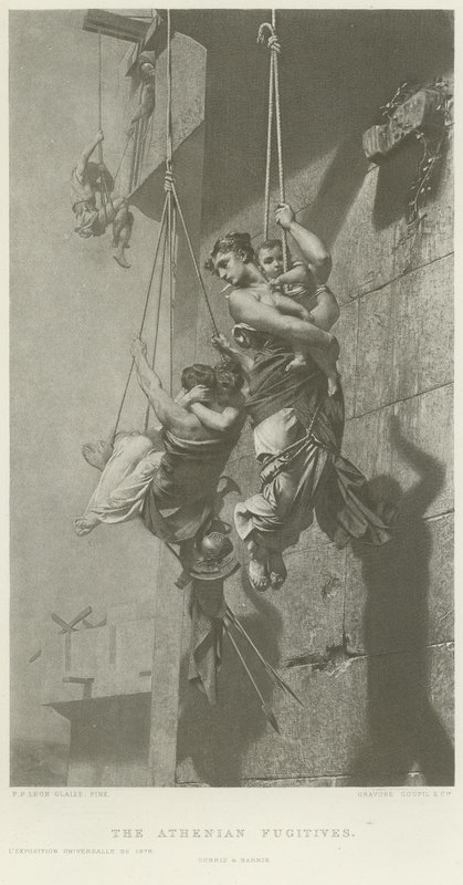 The Athenian Fugitives (gravyr) av French School