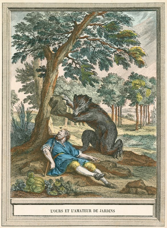 Björnen och trädgårdsälskaren av French School
