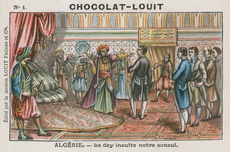 Dey of Algiers förolämpar den franske konsuln, Algeriet av French School