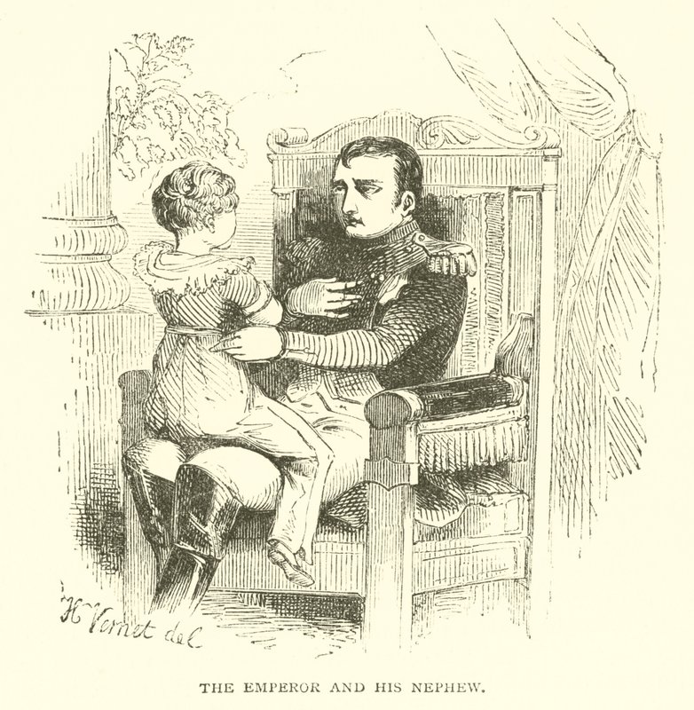 Kejsaren och hans brorson (gravyr) av French School