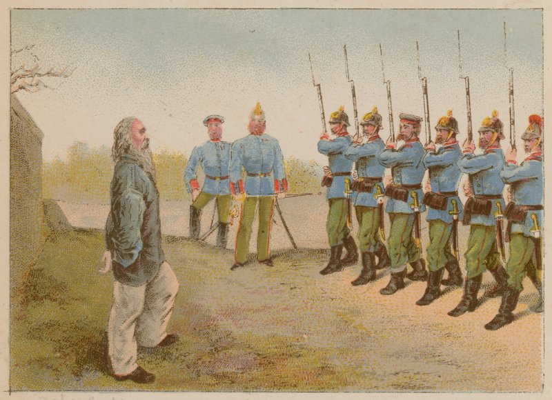 Avrättningen av Francois Debergue av French School