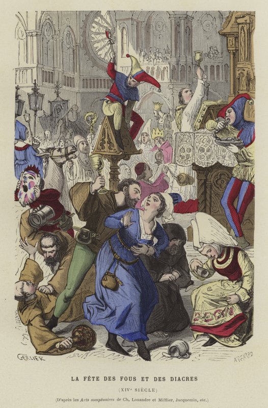 Dårarnas och diakonernas högtid, 1300-talet av French School