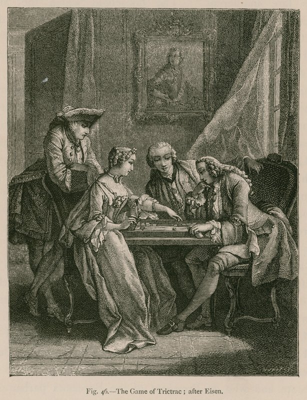 The Game of Trictrac; efter Eisen av French School