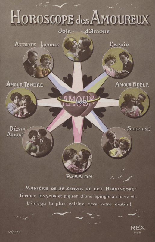 Horoskopet för romantik (färgfoto) av French School