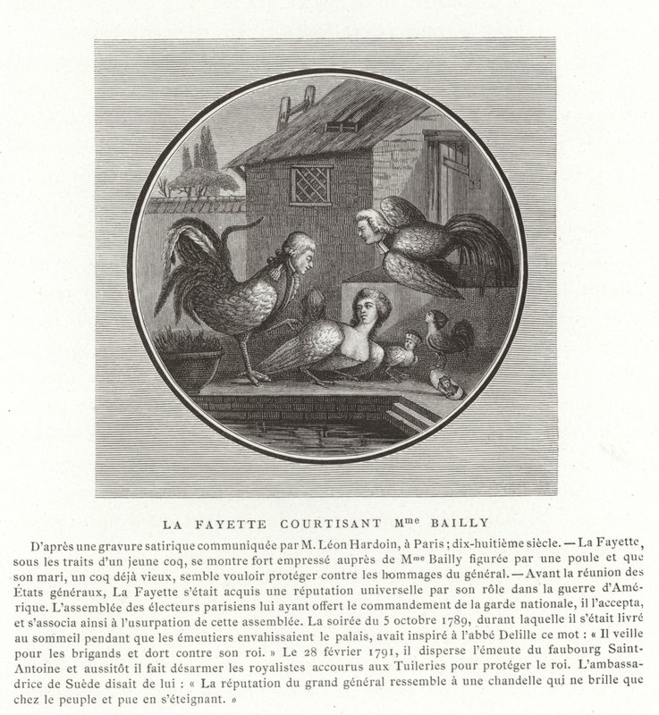 Markisen de Lafayette uppvaktar Madame Bailly av French School