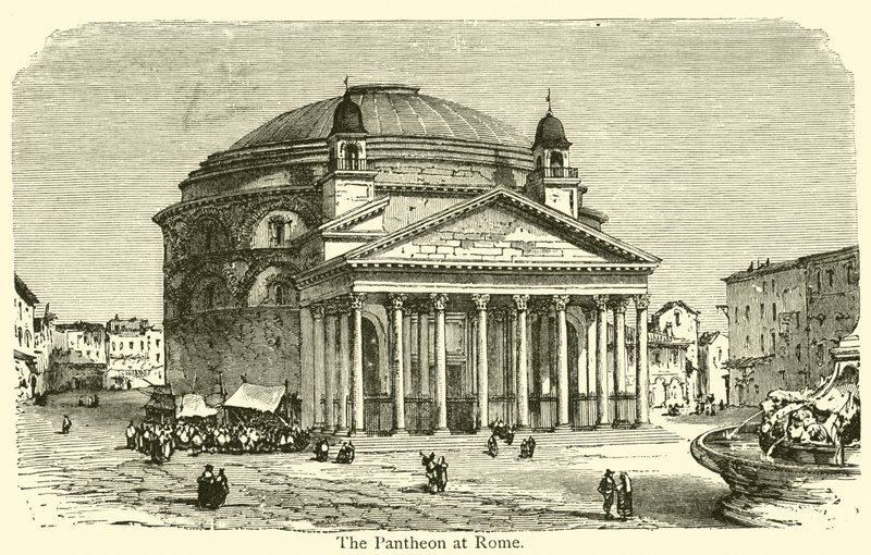 Pantheon i Rom (gravyr) av French School