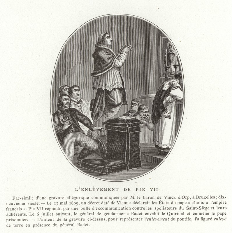 Bortförandet av påven Pius VII, Rom, 6 juli 1809 av French School
