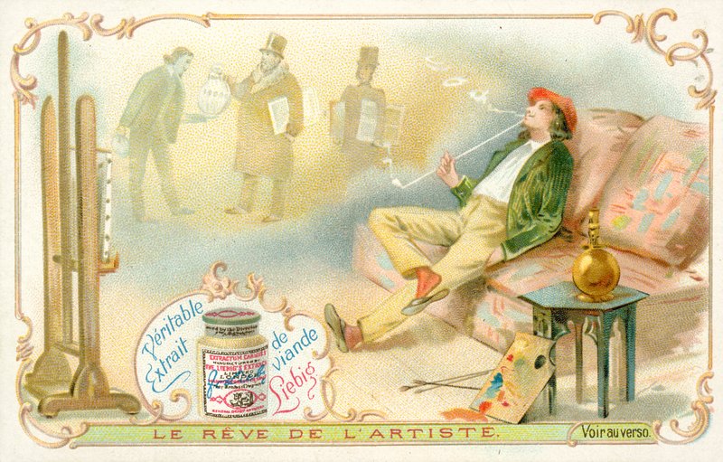 Konstnärens dröm (chromolitho) av French School