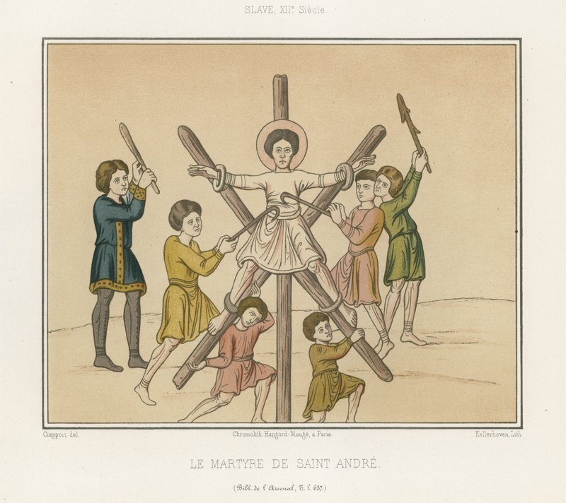 Korsfästelsen av Sankt Andreas av French School