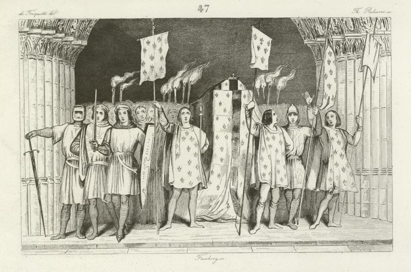 Det döda spädbarnet Johannes I utropade Frankrike till kung 1316 av French School