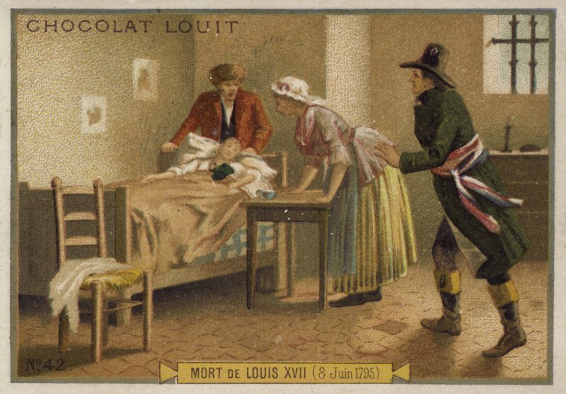 Ludvig XVII av Frankrikes död den 8 juni 1795 av French School
