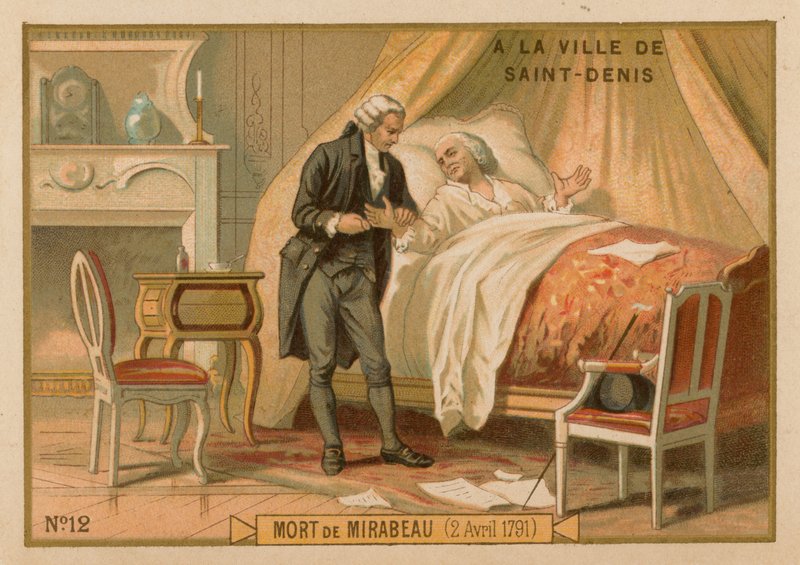 Mirabeau död den 2 april 1791 av French School