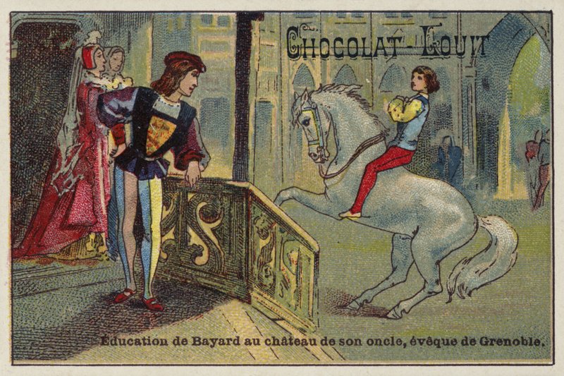 Utbildning av Bayard på slottet av hans farbror, biskopen av Grenoble av French School